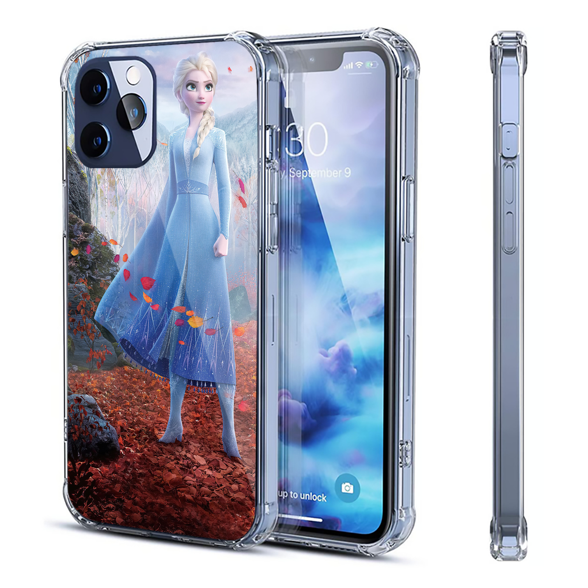 （画像用） アナと雪の女王 アンナ エルサ Frozen Anna Elsa 【iPhone 12シリーズ対応】透明スマホケース（クリアソフトケース）